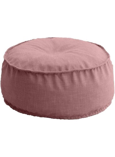 اشتري Linen Round Ottomans Floor Cushion 90X25 Pink Am.102060400165Pen في السعودية