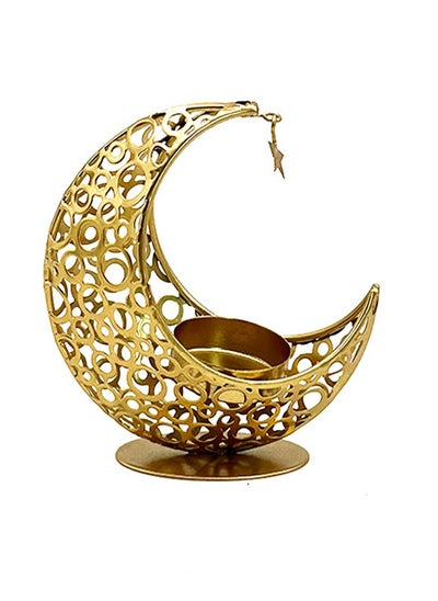 Buy Eid Ramadan Kareem Moon Shape Candle Holder Ramadan Candlestick Holder Ramadan Candle Stand Centerpieces Eid Mubarak Table Decorations in Saudi Arabia