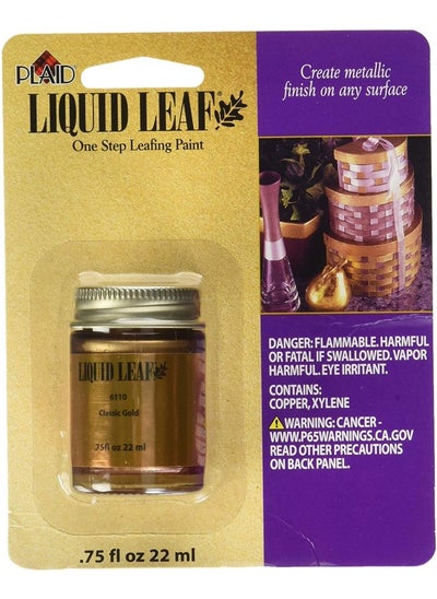 اشتري Classic Gold 6110  Craft Liquid One Step Leafing Paint  0.75-Ounce  1 Pack في الامارات