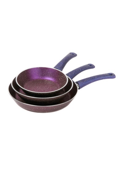 Buy Granite Pro Pan Set - 3 Piece - Size 20, 24, 28 - Purple in Egypt