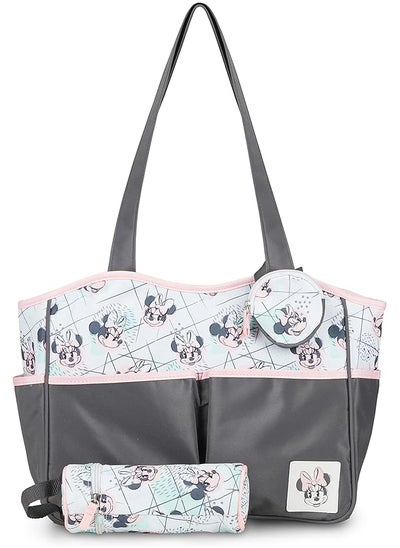 اشتري Disney Minnie Mouse Backpack Diaper Bag Minnie Watercolor Tote Multi Piece Tote في السعودية