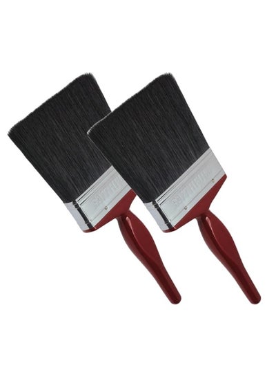 Buy Pack Of 2 Professional Masonry Paint Brushes For Walls Ceilings Decorating Furniture And Fence Painting - 628 Red 2.1 2 in UAE