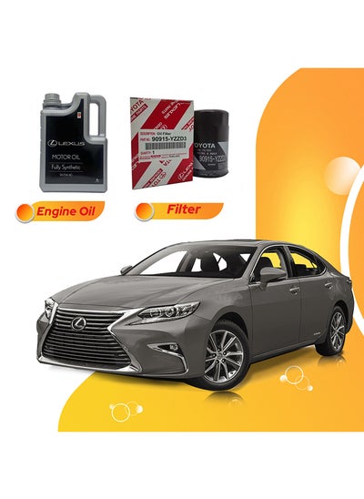 Buy Es300 4.5 Liters 5W40 Lexus Oil And Original Filter in UAE