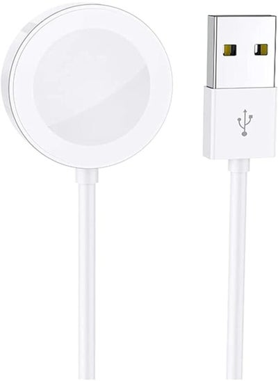 Buy Borofone BQ13 wireless charger for iWatch - white, USB in Egypt