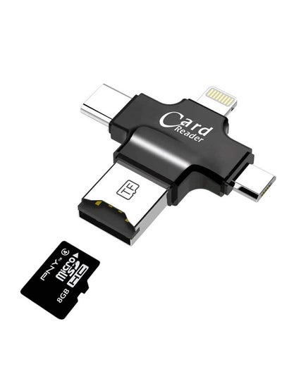 Buy 4 In 1 Card Reader Type C Micro USB Adapter in UAE