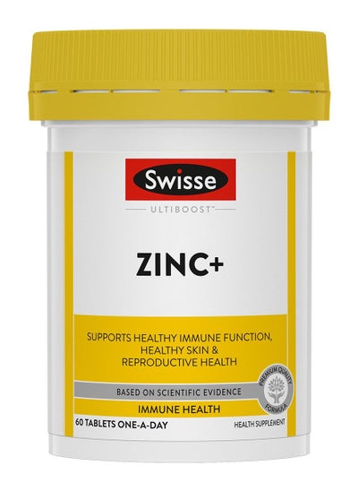 Buy Ultiboost Zinc+ Supports Healthy Immune Function, Healthy Skin And Productive Health - 60 Tablets One-A-Day in UAE