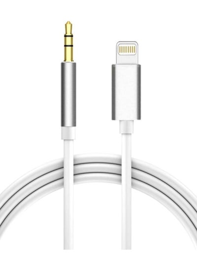 Buy For iPhone Apple MFi Certified Lightning to 3.5mm Male Stereo Audio Cable Adapter Compatible with iPhone 12/12 Pro/11/XS/XR/X/8/7/6/iPad to Car/Home (3.3Ft,White) in Saudi Arabia