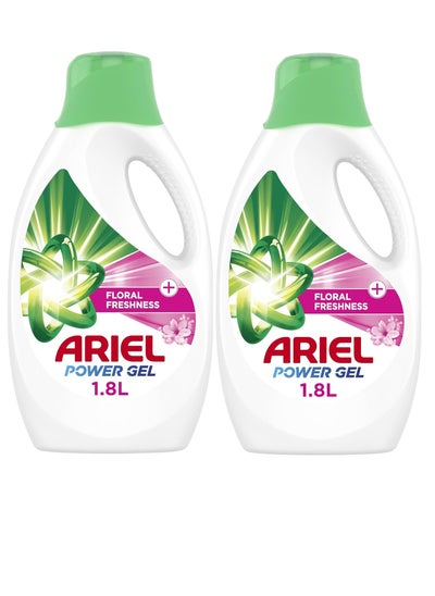 Buy Ariel Automatic Liquid Gel with a Touch of floral Freshness 1.8L (Pack of 2) in UAE