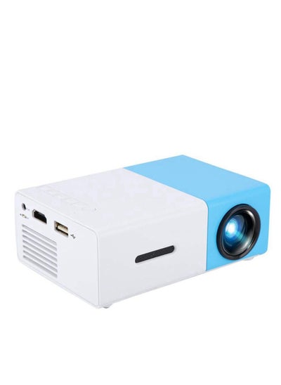 Buy Mini Portable Projector Home Cinema Theater LED 1080P HD Projector 1920*1080 Resolution Video Projector,Support Multi-Device Connection,U Disk,Mobile Hard Disk,SD Card,AV( White Blue) in UAE