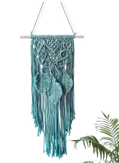 Buy Macrame Woven Wall Hanging Boho Chic Home Decoration Art Wall Leaf Feather Handmade Tapestries Handmade Natural Cotton Suitable for Wedding Bedroom Living Room Background Wall in Saudi Arabia