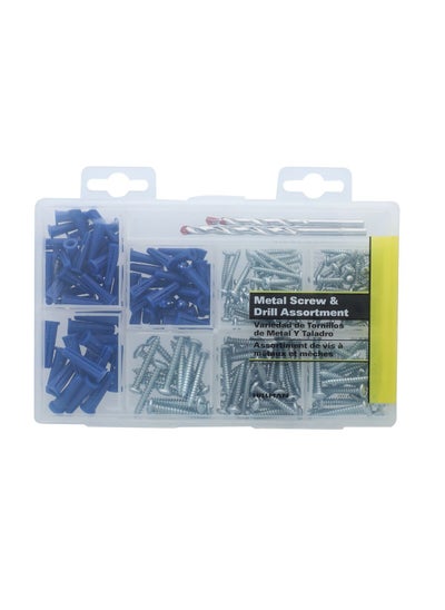 Buy Metal Screw and Drill Assortment Set Multicolour 2.54 x 13.46 x 18.79 cm 130252 in Saudi Arabia