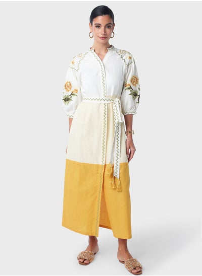 Buy Cross Stitch Embroidered Sleeve Tier Dress in Saudi Arabia