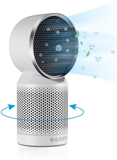 Buy Air Purifier for Home Bedroom, Desktop Air Purifier with True HEPA Filter for Smokers Pets, 3 in 1 Filter, 2H/4H/8H Timer, Quiet Sleep Mode, Remove Dust Smoke Pollen Pet Hair in UAE