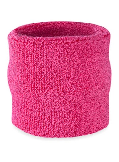 Buy Suddora Wrist Sweatband Also Available in Neon Colors - Athletic Cotton Terry Cloth Wristband for Sports (Neon Pink)(1 Piece) in Egypt