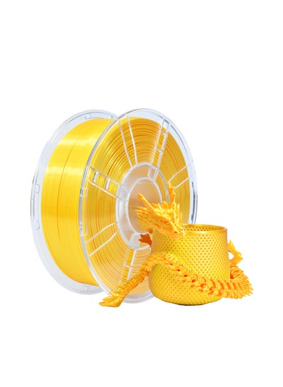 اشتري PLA 3D Printer Filament, 3D Printing PLA Filament 1.75mm Dimensional Accuracy +/- 0.02mm, 1KG Spool (2.2 lbs), 3D Printing Filament Fits for Most FDM 3D Printers (Silk Gold Yellow) في السعودية