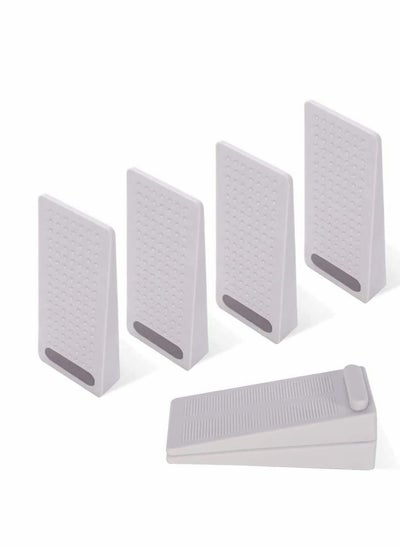 Buy Door Wedge Rubber, Door Stopper, Heavy Duty Slip-resistant and Stackable Door Holders, Adjustable Height and Strong Grip on Tiles, Carpet, Wood, Cement and Laminate Floor, 4 PCS in Saudi Arabia