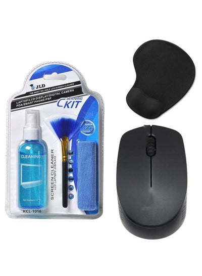 اشتري GF-2800 Wireless Mouse Mouse Pad and Cleaning Kit Combo في الامارات