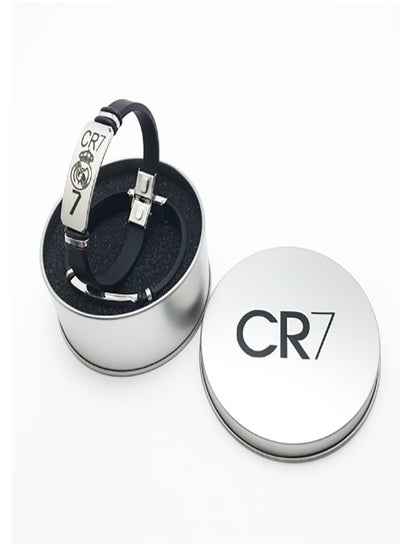 Buy Silicone Ronaldo Bracelet Stainless Steel Adjustable Wristband in UAE