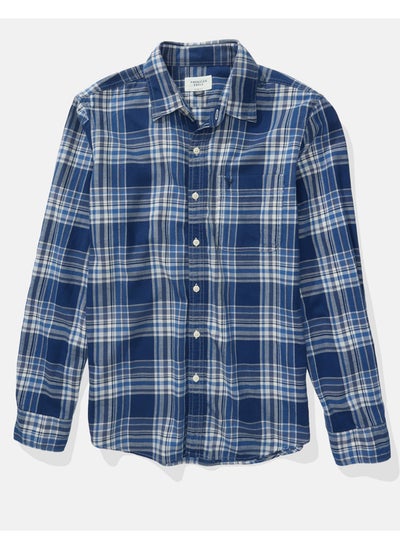 Buy AE Slim Fit Plaid Button-Up Shirt in UAE