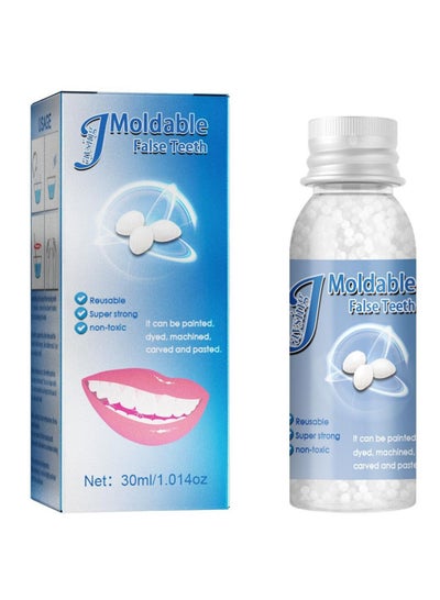 Buy 30ml Moldable False Teeth White Particles Reusable Non-toxic Temporarily Fill Regain Smile Cosplay DIY in Saudi Arabia