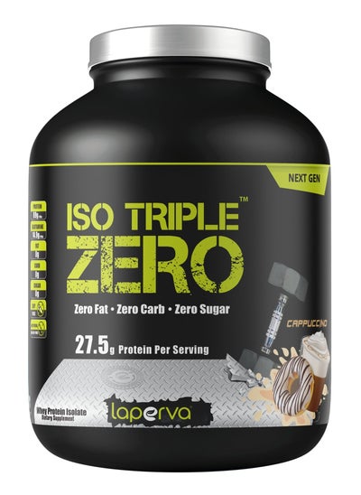 Buy Laperva Iso Triple Zero Next Generation Whey Protein Isolate- Cappuccino, 2 LB - Zero Sugar, Zero Carb, Zero Fat - Rapid Absorption for Muscle Growth and Recovery - Soy-Free, Gluten-Free. in Saudi Arabia