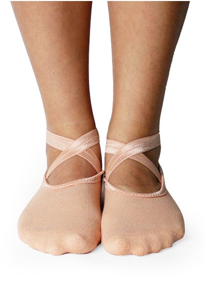 اشتري Peach Non-Slip Barre/Yoga/Pilates Socks, Womens, One Size Fits Most في الامارات