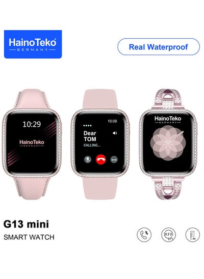 Buy Haino Teko Germany G13 Mini Full Screen AMOLED Display Ladies Smart Watch With 3 Pair Straps and Wireless Charger in Egypt