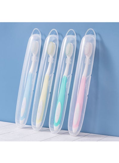 Buy 4-Piece Family Travel Toothbrush Set Multicolor in UAE