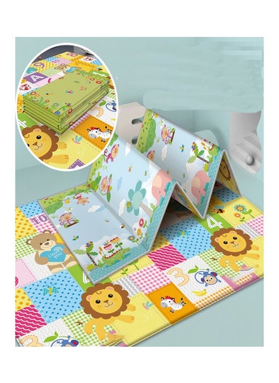 Buy Comfortable PE Double Sided Crawling Mat Ideal for Students and Babies (Lion + Animal Crossing) in UAE