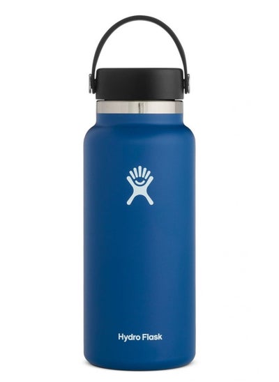 Buy Stainless Steel Vacuum Insulated Water Bottle Outdoor Sports Kettle Thermos Cup 946ml 32oz Navy blue in Saudi Arabia