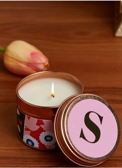 Buy S Initial Floral Candle in UAE