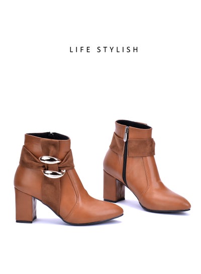 Buy R-4 Stylish Leather Heel Boot Ornament in Egypt