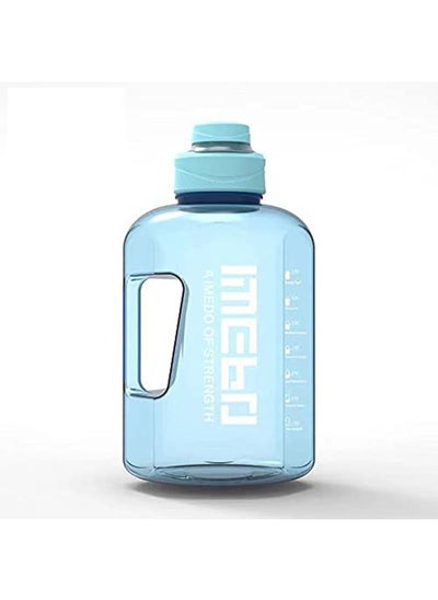 Buy 2.2L Motivational Water Bottle Wide Mouth with Time Marked to Drink More Daily BPA Free Reusable Gym Sports Outdoor Large(2200ml) Capacity in UAE