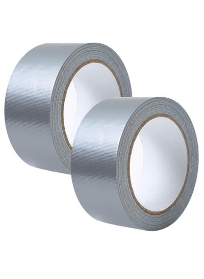 Buy ECVV® 2pcs 5 cm x 13.6 M Gray Strong Adhesive Duct Tape - Durable & Waterproof for All Weather Conditions in Saudi Arabia