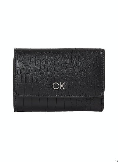 Buy Women's CK Daily Small Trifold Wallet - Polyester, Black in Saudi Arabia