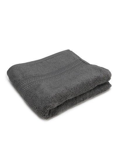 اشتري Al Karam Solid Zero Twist Dobby Terry Hand Towel (Dark Gray) في السعودية