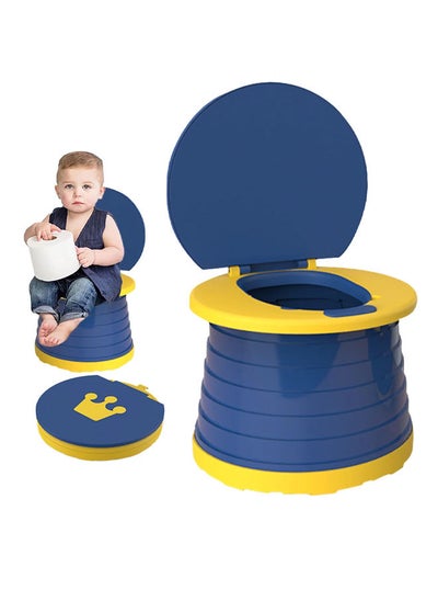 اشتري Portable Potty for Kids Toddlers Foldable Travel Potty Potty Training Seat with Cleaning Bags Outdoor Travel Folding Toilet Seat Emergency Toilet for Car Camping Park في السعودية