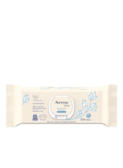 Buy Sensitive All Over Wipes Paraben And Fragrance Free 64 Ct in Saudi Arabia