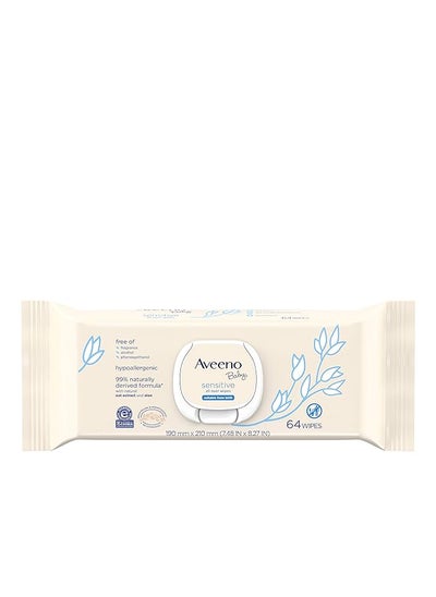 اشتري Sensitive All Over Wipes Paraben And Fragrance Free 64 Ct في السعودية