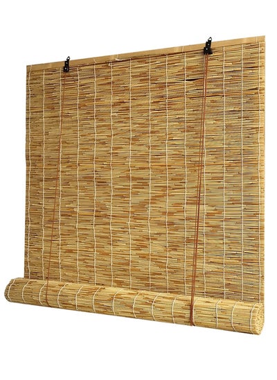 Buy Window Blinds Bamboo Roller Blinds Natural Wooden Bamboo Blinds Hanging Window Curtain Bamboo Blinds Roll Up Shades Reed Curtain in UAE