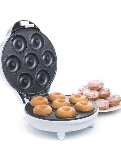 Buy Mini Donut Maker 7 Holes, Electric Donut Press Machine, Mini Donut Maker Machine, Non-Stick & Double-sided Heating, Nova in UAE