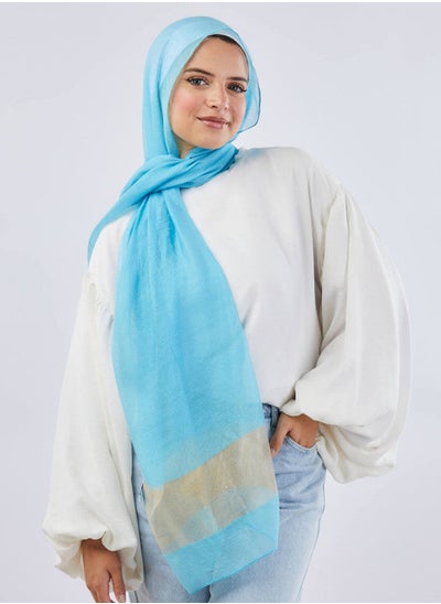 اشتري Soiree Organza Scarf Turquoise For Women في مصر