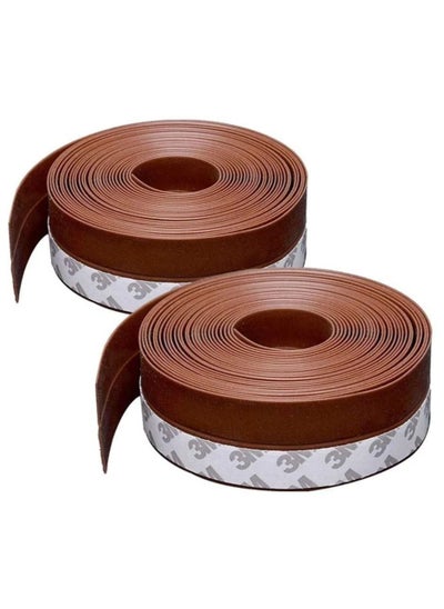 Buy 2-Piece 10M Weather Stripping Door Seal Strip for Doors and Windows Silicone Sealing Sticker Adhesive in Saudi Arabia