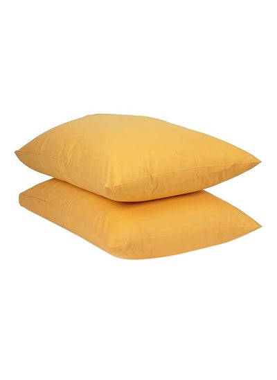 Buy Cotton Pillow Case set Yellow 50x70 in Egypt