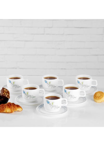 اشتري Delcasa 12 Piece Opal Ware Cup and Saucer Set DC2249 في الامارات