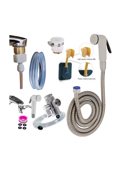 Buy Shower Bidet, Handheld Sprayer, Travel Shattaf Set - 9 Pieces in Egypt