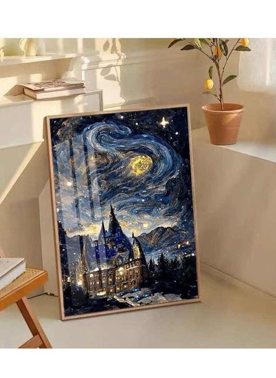 Buy Diamond Painting, Diamond Art Painting Kits for Adults Kids, Diamond Painting Moon Kits, DIY Full Drill Crystal Rhinestone, Home Wall Decor Art DIY Crafts Kits Perfect for Gift(Without Frame) in UAE