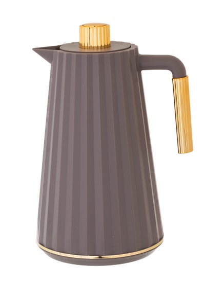 Buy Plastic Coffee & Tea Flask 1 Liter light brown in Saudi Arabia