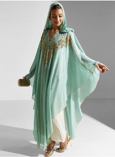 Buy Embellished Detail Abaya With Hood in Saudi Arabia