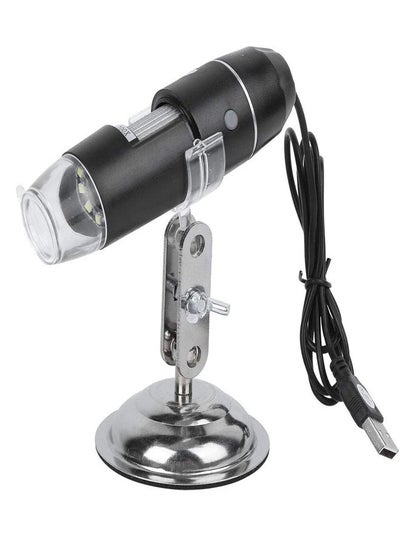 Buy USB Microscope 0-800x Magnification 8 LED Digital Matte Pattern Microscope with Bracket Compatible for Vista Windows XP 7 8 10 Linux microscope in UAE